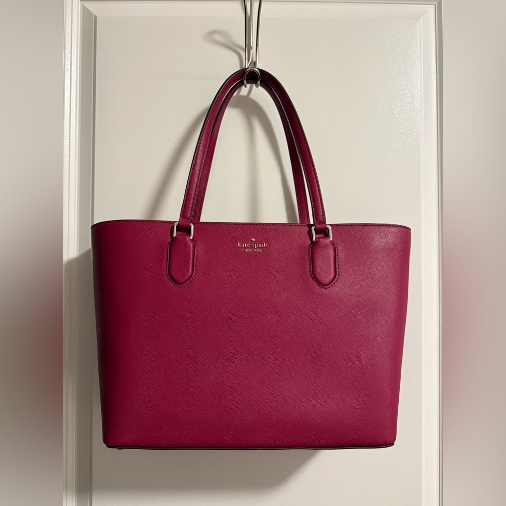 Kate Spade Burgundy Leather Tote Bag